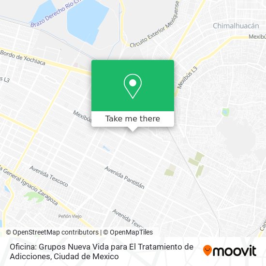 Oficina: Grupos Nueva Vida para El Tratamiento de Adicciones map