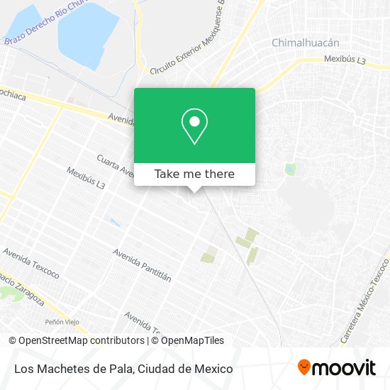 Los Machetes de Pala map