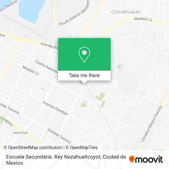 Escuela Secundaria. Rey Nezahualtcoyot map