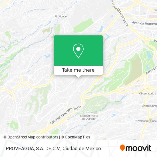 PROVEAGUA, S.A. DE C.V. map