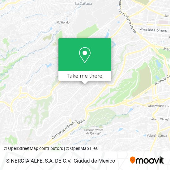 SINERGIA ALFE, S.A. DE C.V. map