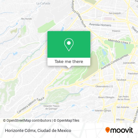 Horizonte Cdmx map
