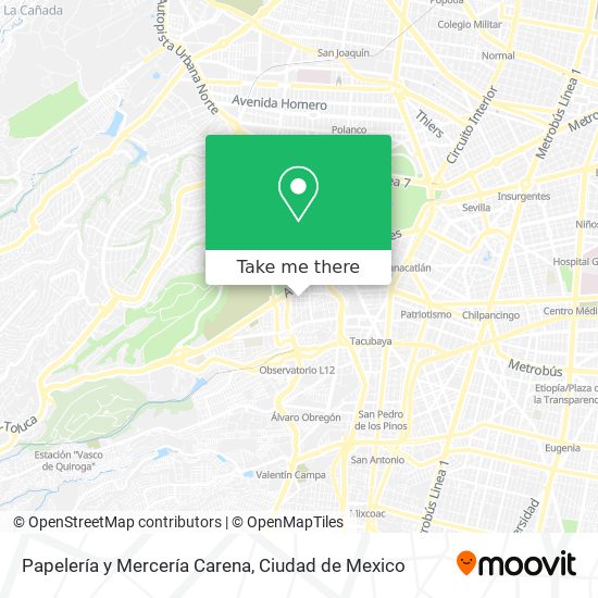 Papelería y Mercería Carena map