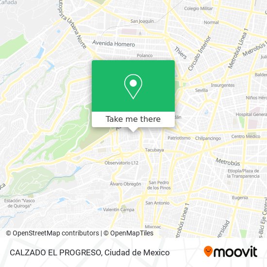 CALZADO EL PROGRESO map