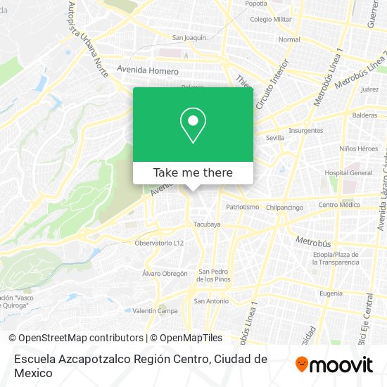 Escuela Azcapotzalco Región Centro map