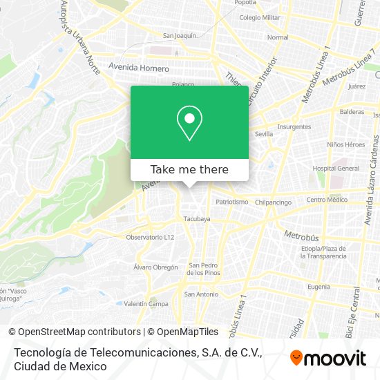 Tecnología de Telecomunicaciones, S.A. de C.V. map