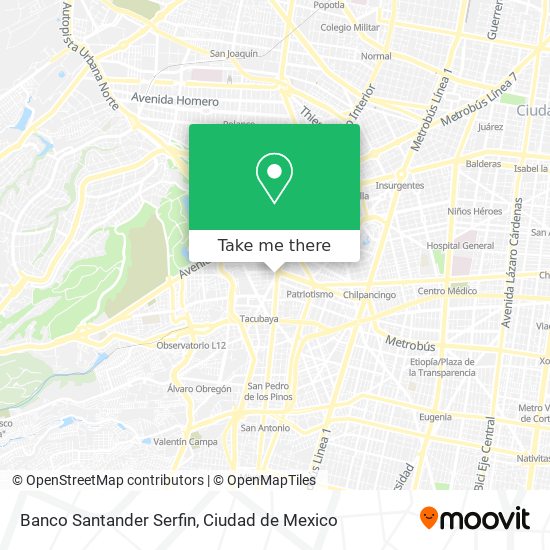 Banco Santander Serfin map