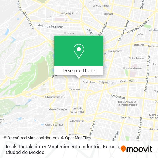 Mapa de Imak. Instalación y Mantenimiento Industrial Kamelu