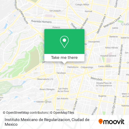 Mapa de Instituto Mexicano de Regularizacion