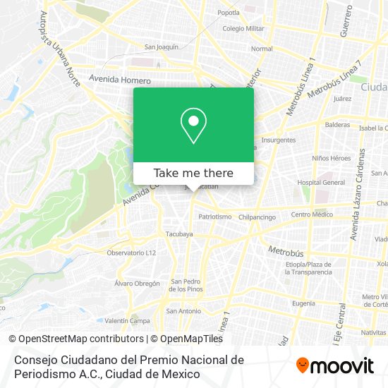 Consejo Ciudadano del Premio Nacional de Periodismo A.C. map
