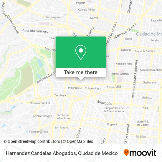 Hernandez Candelas Abogados map