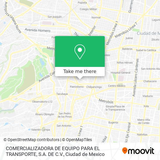 Mapa de COMERCIALIZADORA DE EQUIPO PARA EL TRANSPORTE, S.A. DE C.V.