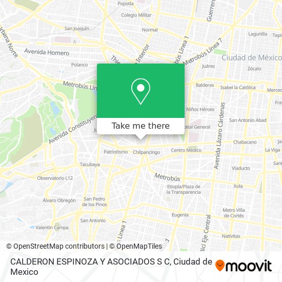 Mapa de CALDERON ESPINOZA Y ASOCIADOS S C