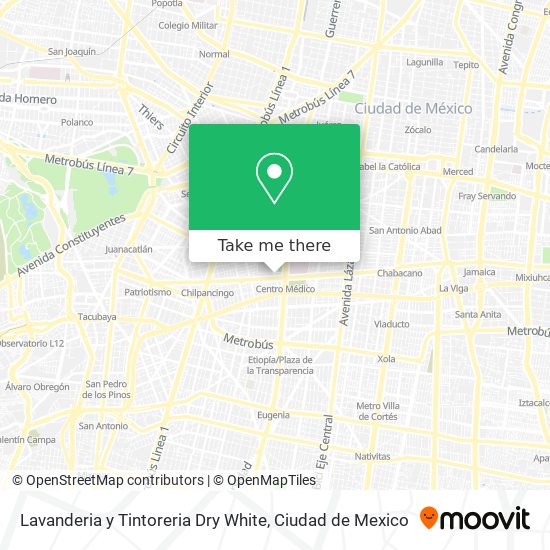 Mapa de Lavanderia y Tintoreria Dry White
