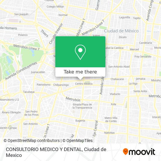 Mapa de CONSULTORIO MEDICO Y DENTAL