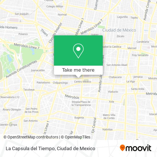 Mapa de La Capsula del Tiempo
