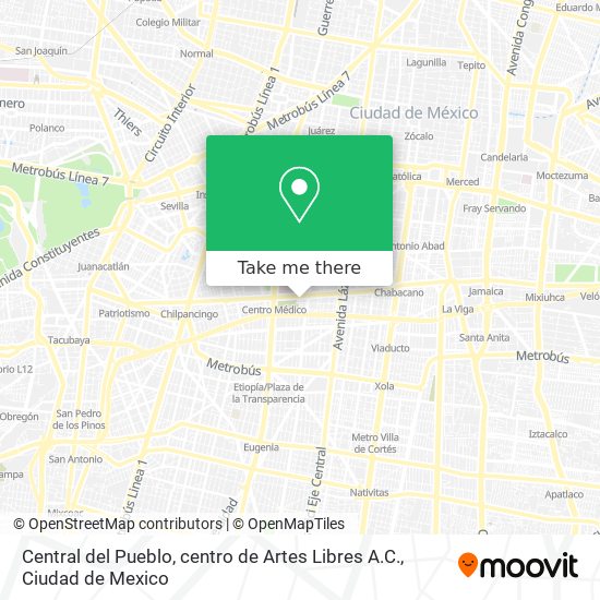 Central del Pueblo, centro de Artes Libres A.C. map