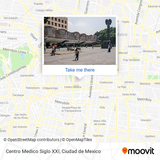 Centro Medico Siglo XXI map