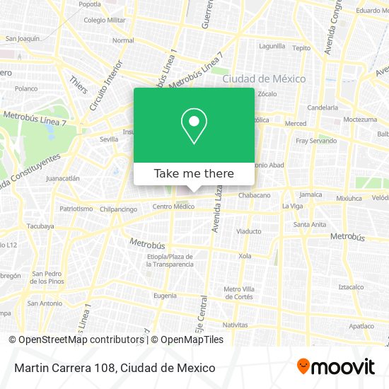 Martin Carrera 108 map