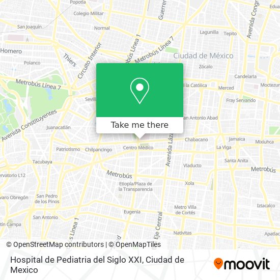 Hospital de Pediatria del Siglo XXI map
