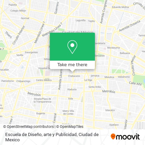 Escuela de Diseño, arte y Publicidad map