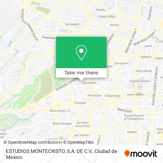 ESTUDIOS MONTECRISTO, S.A. DE C.V. map