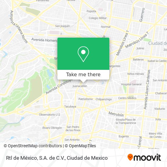 Rtl de México, S.A. de C.V. map