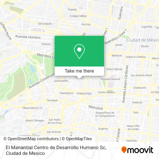 El Manantial Centro de Desarrollo Humano Sc map