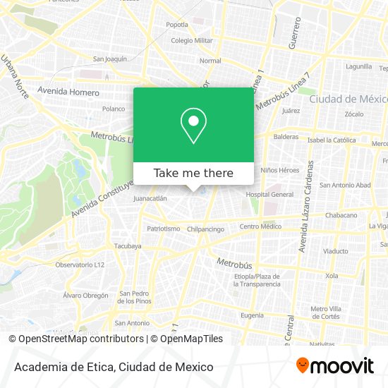 Academia de Etica map