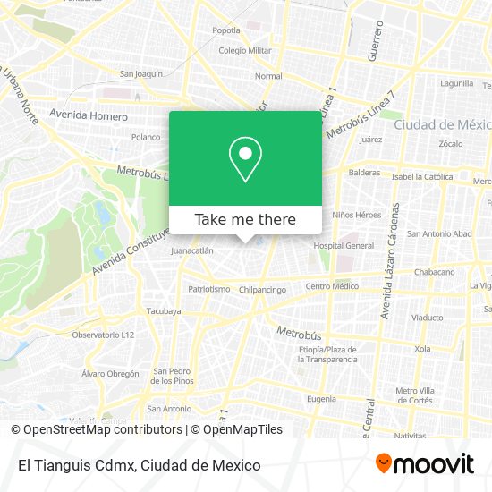 El Tianguis Cdmx map