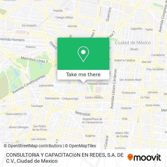 CONSULTORíA Y CAPACITACIóN EN REDES, S.A. DE C.V. map