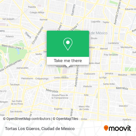 Tortas Los Güeros map