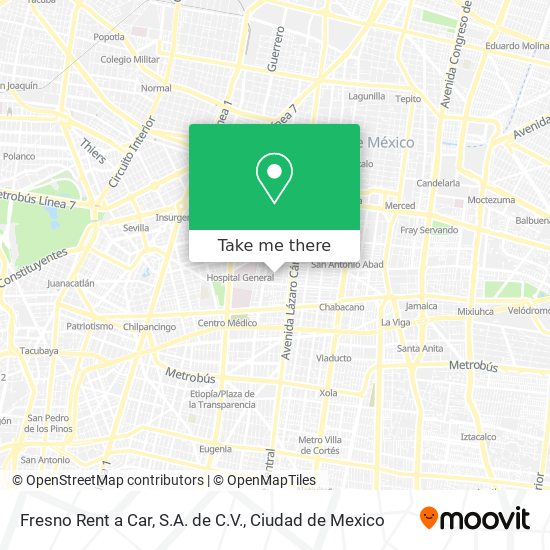 Fresno Rent a Car, S.A. de C.V. map