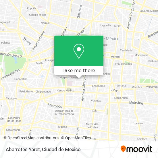 Abarrotes Yaret map