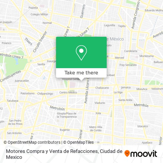 Motores Compra y Venta de Refacciones map