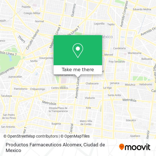 Productos Farmaceuticos Alcomex map