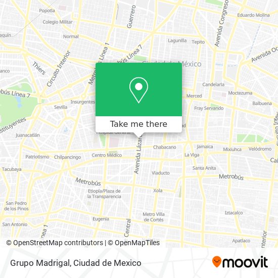 Grupo Madrigal map