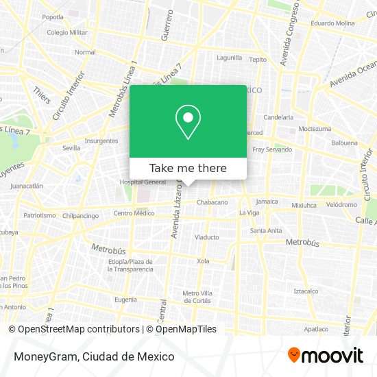 Mapa de MoneyGram