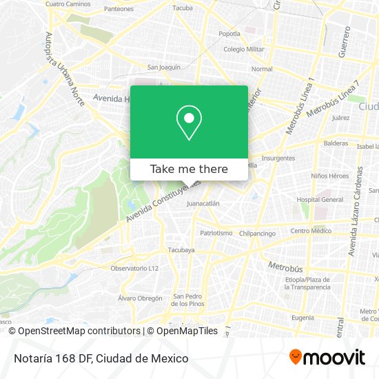 Notaría 168 DF map