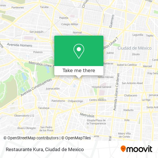 Mapa de Restaurante Kura