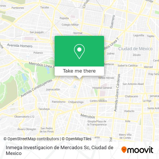 Inmega Investigacion de Mercados Sc map