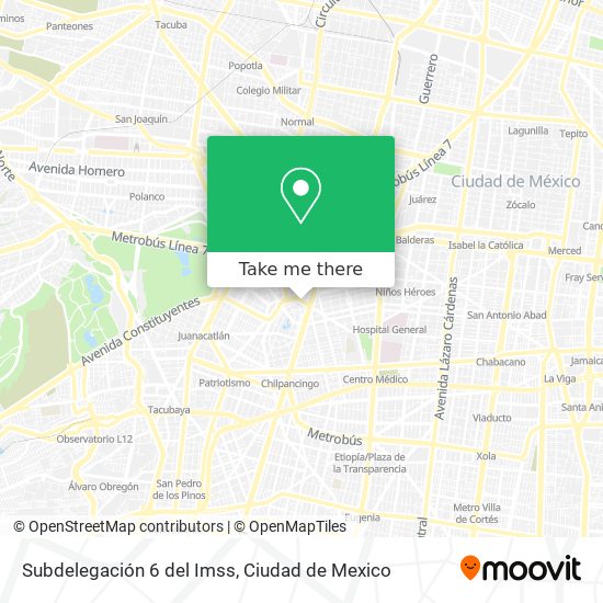 Mapa de Subdelegación 6 del Imss