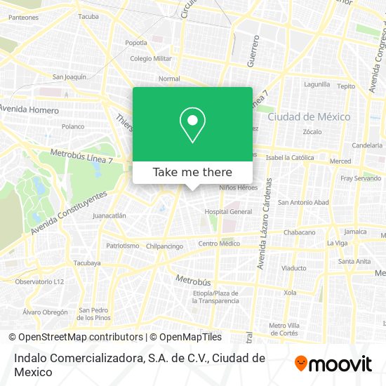 Indalo Comercializadora, S.A. de C.V. map