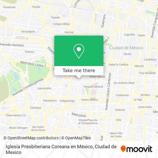 Iglesia Presbiteriana Coreana en México map
