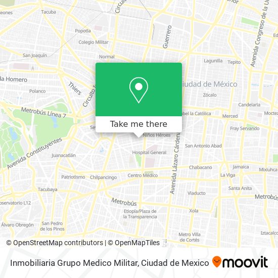 Mapa de Inmobiliaria Grupo Medico Militar