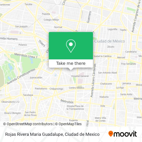 Rojas Rivera Maria Guadalupe map