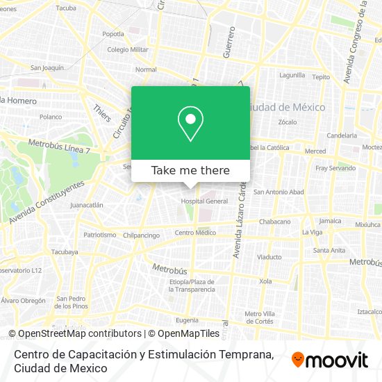 Mapa de Centro de Capacitación y Estimulación Temprana