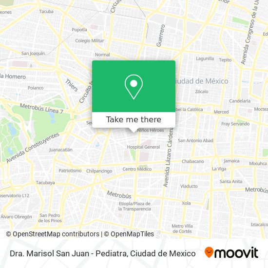 Dra. Marisol San Juan - Pediatra map