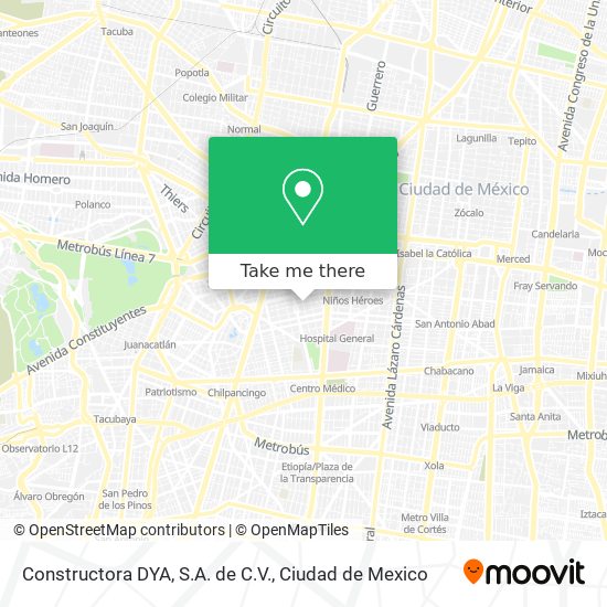 Constructora DYA, S.A. de C.V. map