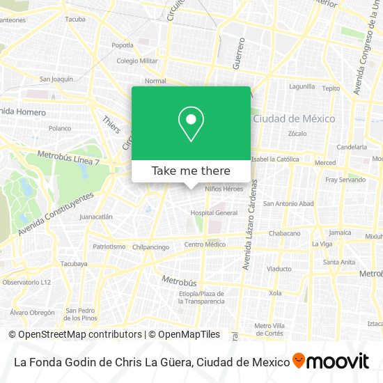Mapa de La Fonda Godin de Chris La Güera